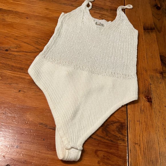 Free People Cream Knit Bodysuit - Picture 6 of 7